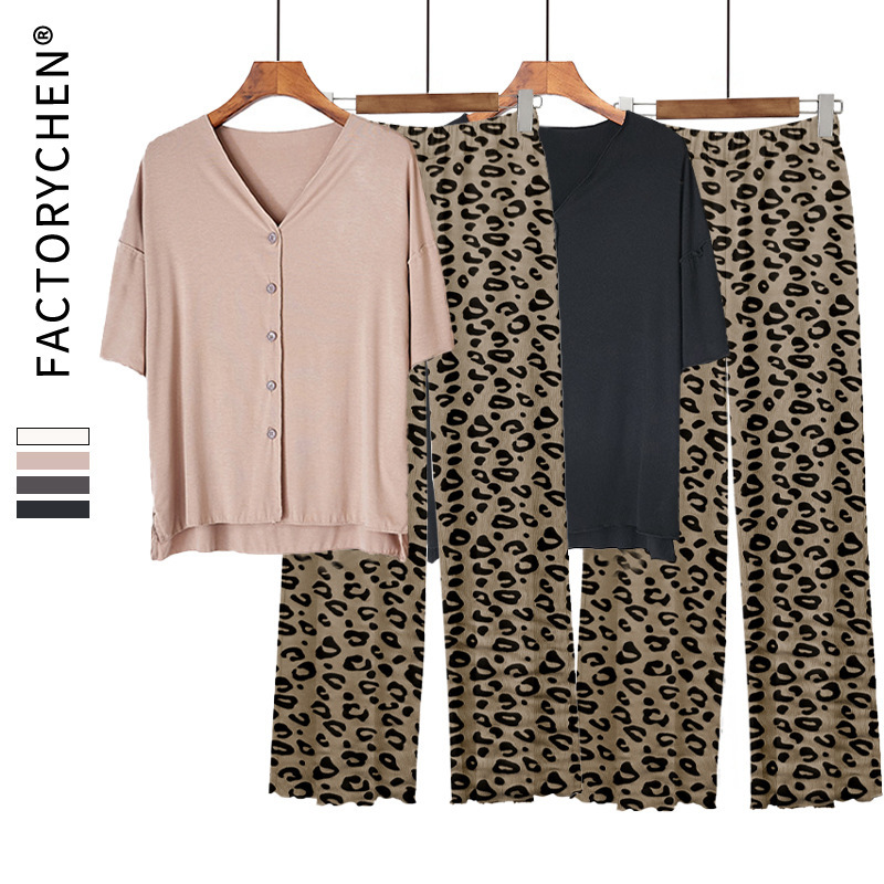 Pajamas for Women Spring and Summer Modal New Style Simple Casual Wearable Large Size Pajamas for Women Elegant and Fashionable