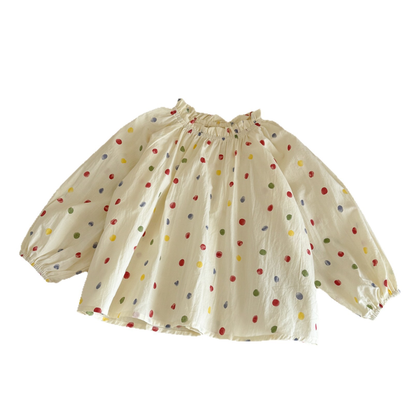 Estrella infantil redonda camisa de niña camiseta de otoño primavera y otoño nuevo estilo de otoño para niños estilo occidental chica de moda chaqueta de bebé t