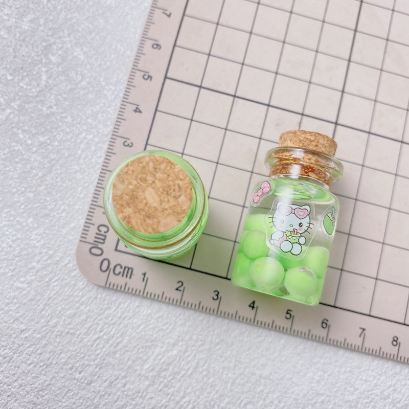 diy奶油胶仿真食玩玻璃瓶水果罐头发夹贴片手作自制挂件树脂配件|undefined