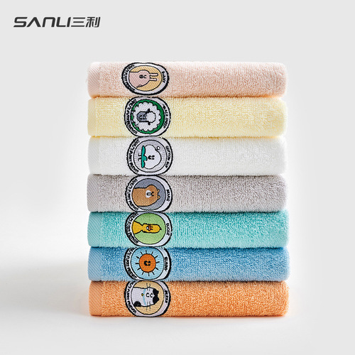 [New product] Sanli towel 25*50 baby face towel pure cotton towel embroidered hand towel baby saliva towel