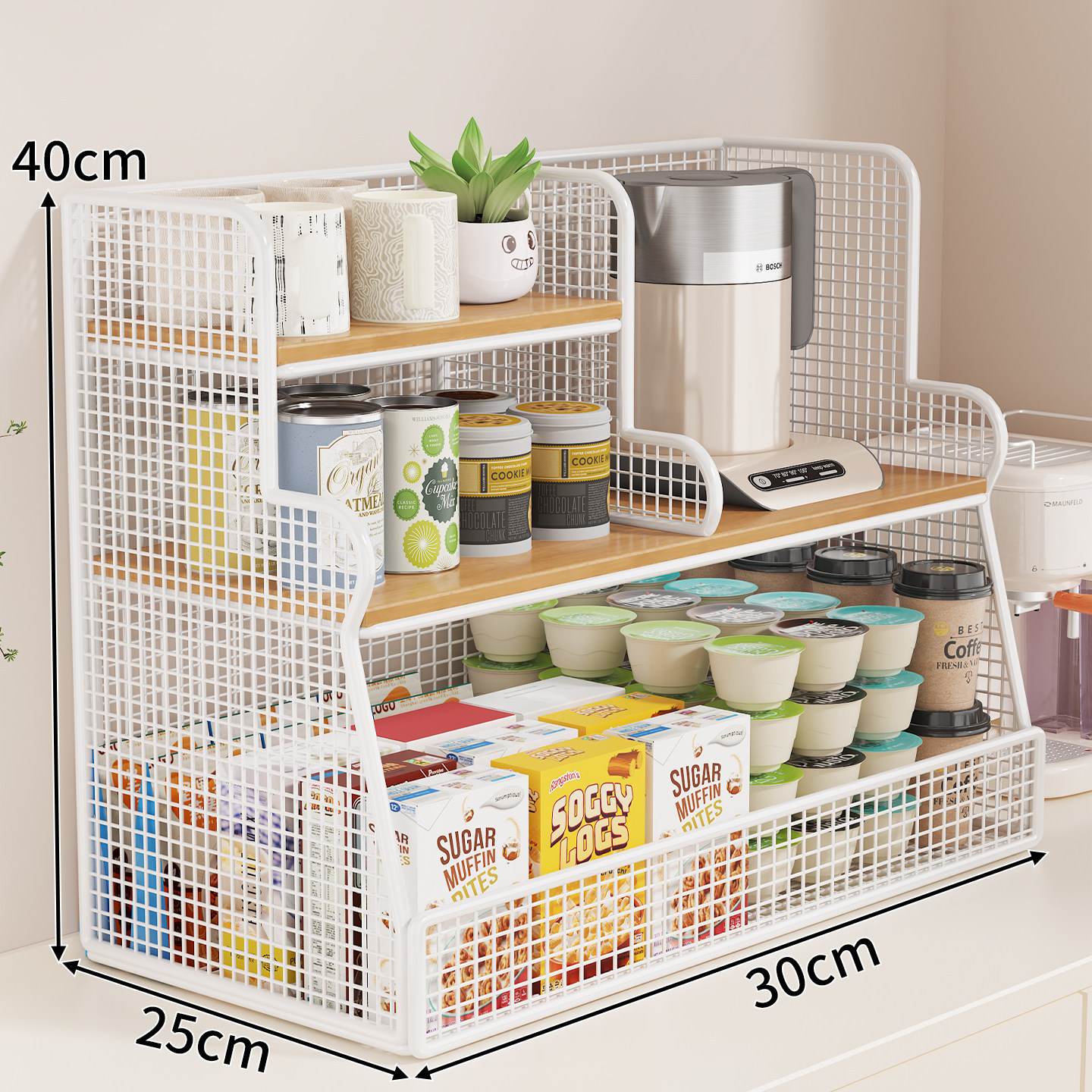 Desktop Storage Rack For Kitchen And Dining Table, Multi-layer...
