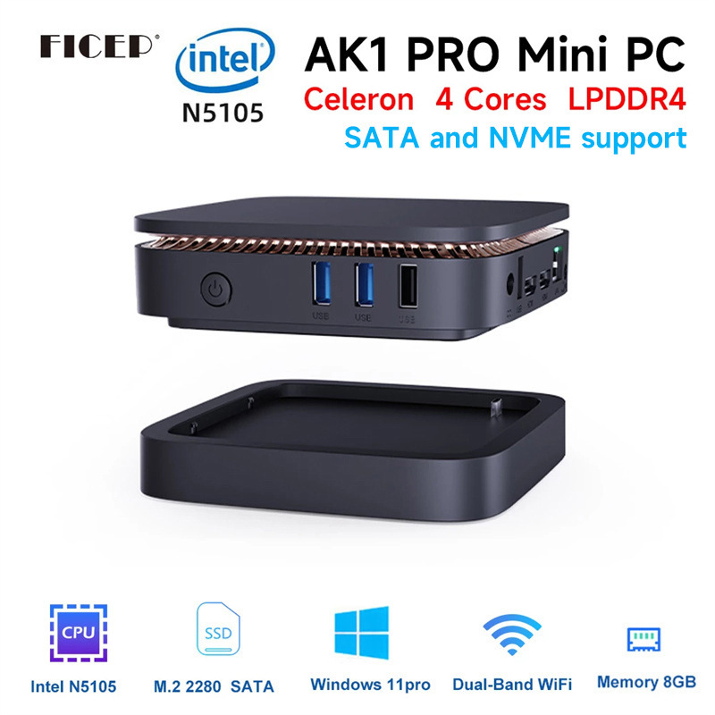 Host Computer Minipc Advertising Machine Terminal Box Quad-Core 4K Resolution Ak01Pro Magic Portable Hard Drive Host Computer Minipc Advertising Machine Terminal Box Quad-Core 4K Resolution Ak01Pro Magic Portable Hard Drive