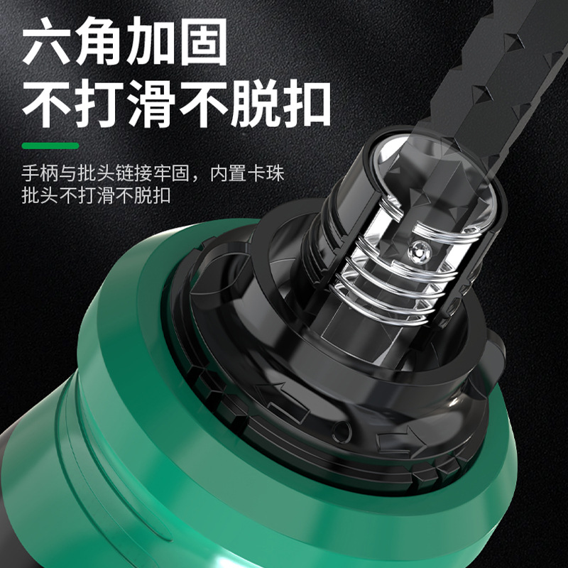 迷你螺丝刀套装棘轮多功能梅花伸缩两用十字一字起子家用省力工具