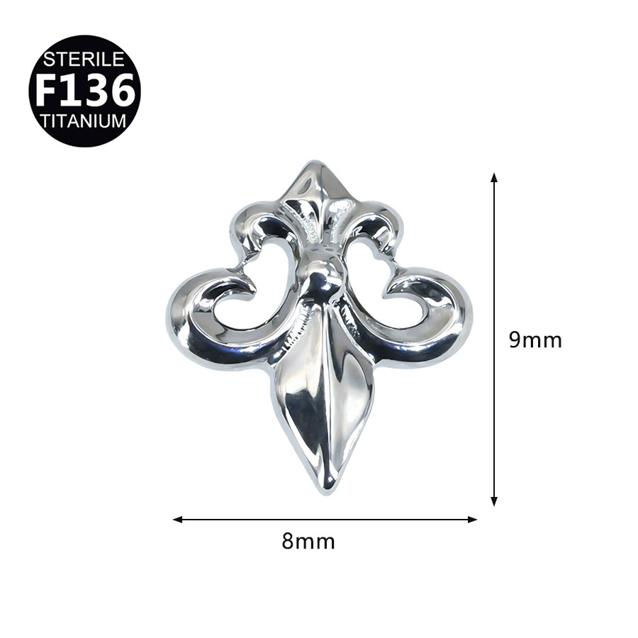 Metal small lip piercing heart-shaped
