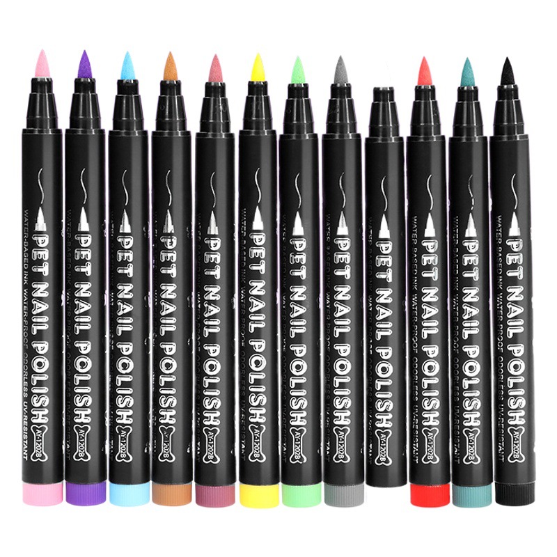 SOMEIQI Marcador de Uñas de Punta Suave Popular en TikTok 1mm Graffiti Línea Dibujada a Mano DIY Pintura Pluma para Uñas de Mascotas