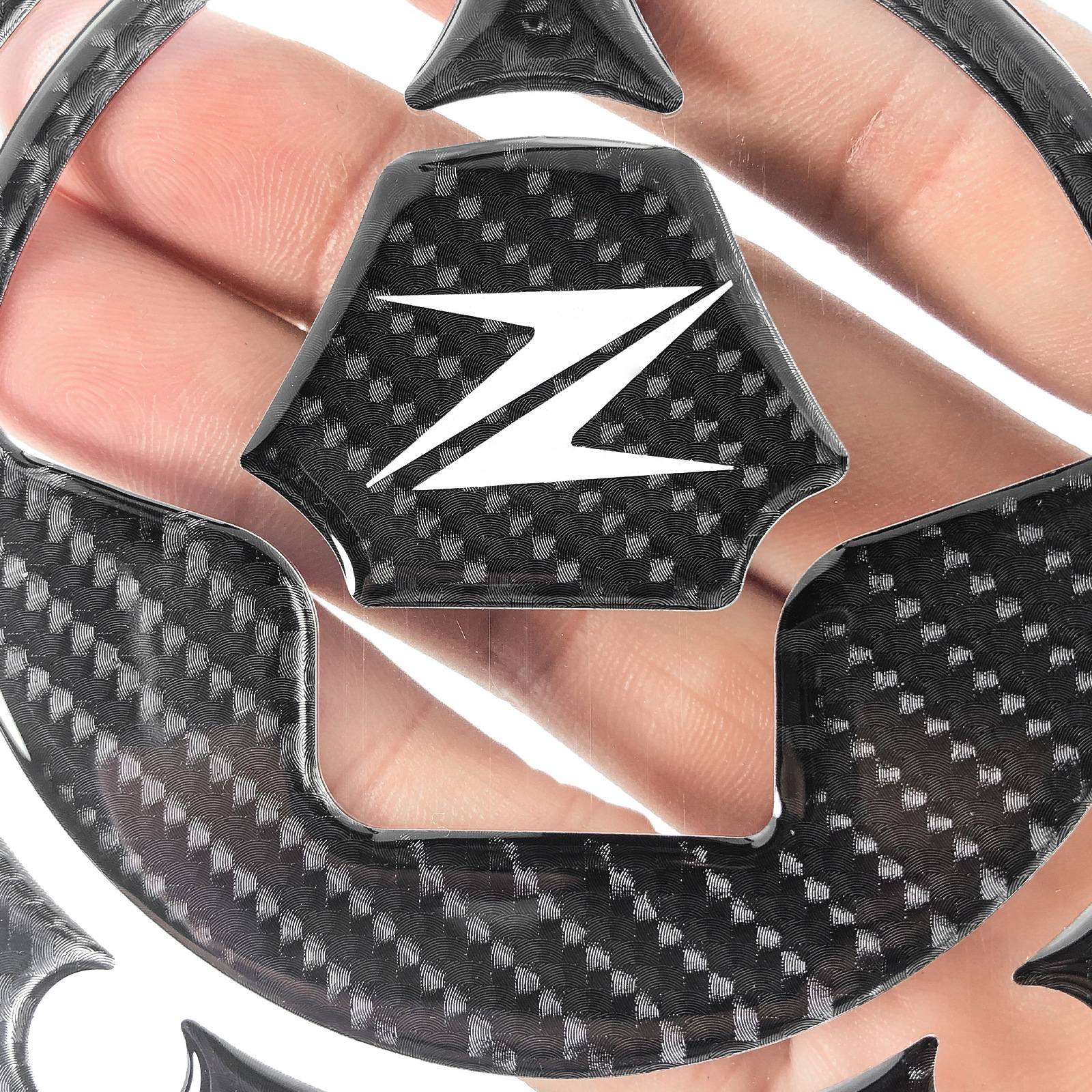 Adecuado para kawasaki ZX10R/6R Z750 Z800 Z1000 motocicleta tapa del tanque de combustible pegatinas de fibra de carbono tapa del tanque de combustible pegatinas