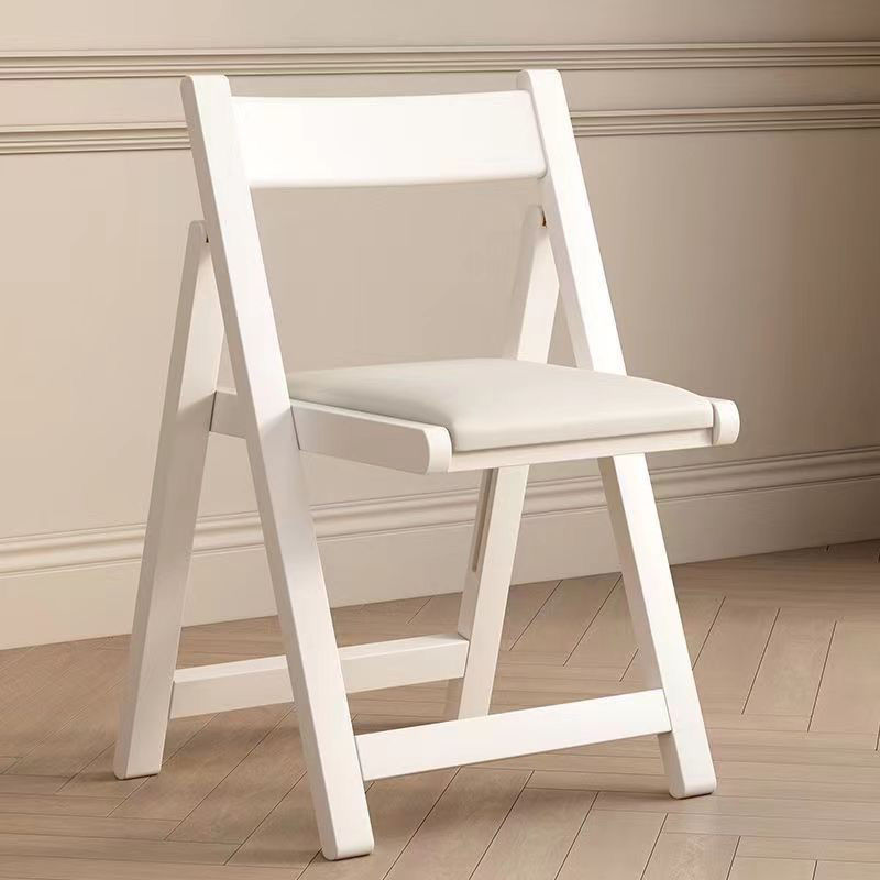 Home Dining Table and Chairs, Mahjong Chair with Soft Backrest, Portable Folding Stool, Practical Solid Wood Without