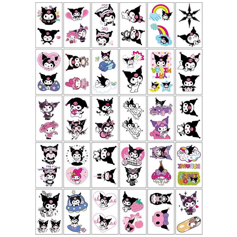 Katie color water transfer tattoo stickers for men and women waterproof kulomi cute cartoon tattoo stickers manufacturers customized