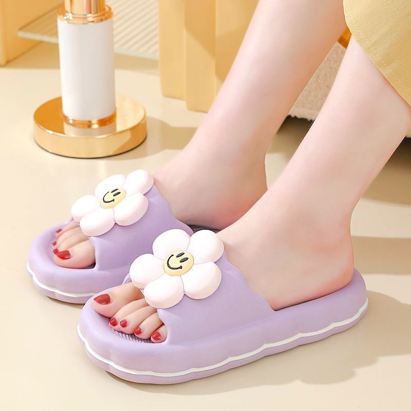 蝶結びスリッパ、夏用かわいい家庭用屋内用スリッパ、柔らかい厚底入浴用滑り止めスリッパ|undefined