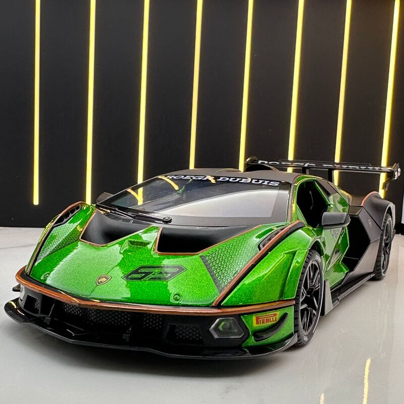 Weili alloy car model 1: 24 Rambo Daniel SCV12 sports car with sound and light back with car music model ornaments