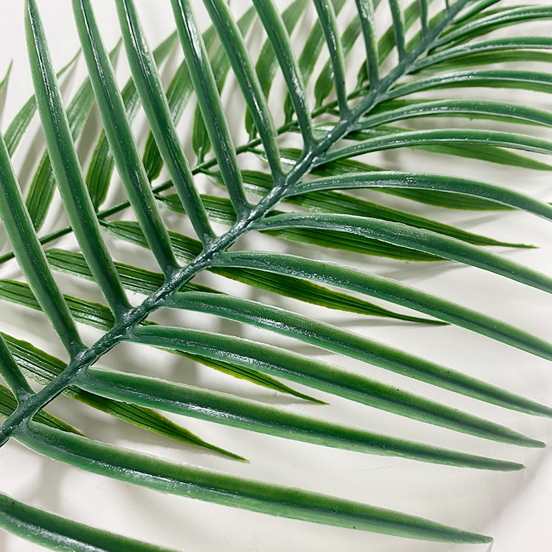 Simulación plástico hoja de girasol de cola suelta arreglo floral de boda transfronteriza hojas de hierro ramas de pino hojas de girasol de cola suelta artificial