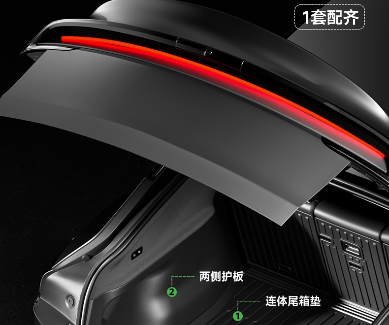 Suitable for Tesla's New Model Y3 Integrated Trunk Mat, Front and Rear Compartment Integrated Mat, Tpe Interior Protection