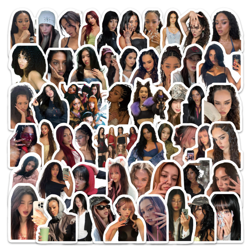 100 Pieces of Katseye Girl Group Cartoon Graffiti Stickers Cross-Border Decoration Refrigerator Suitcase Notebook Stickers Wholesale 100 Pieces of Katseye Girl Group Cartoon Graffiti Stickers Cross-Border Decoration Refrigerator Suitcase Notebook Stickers Wholesale