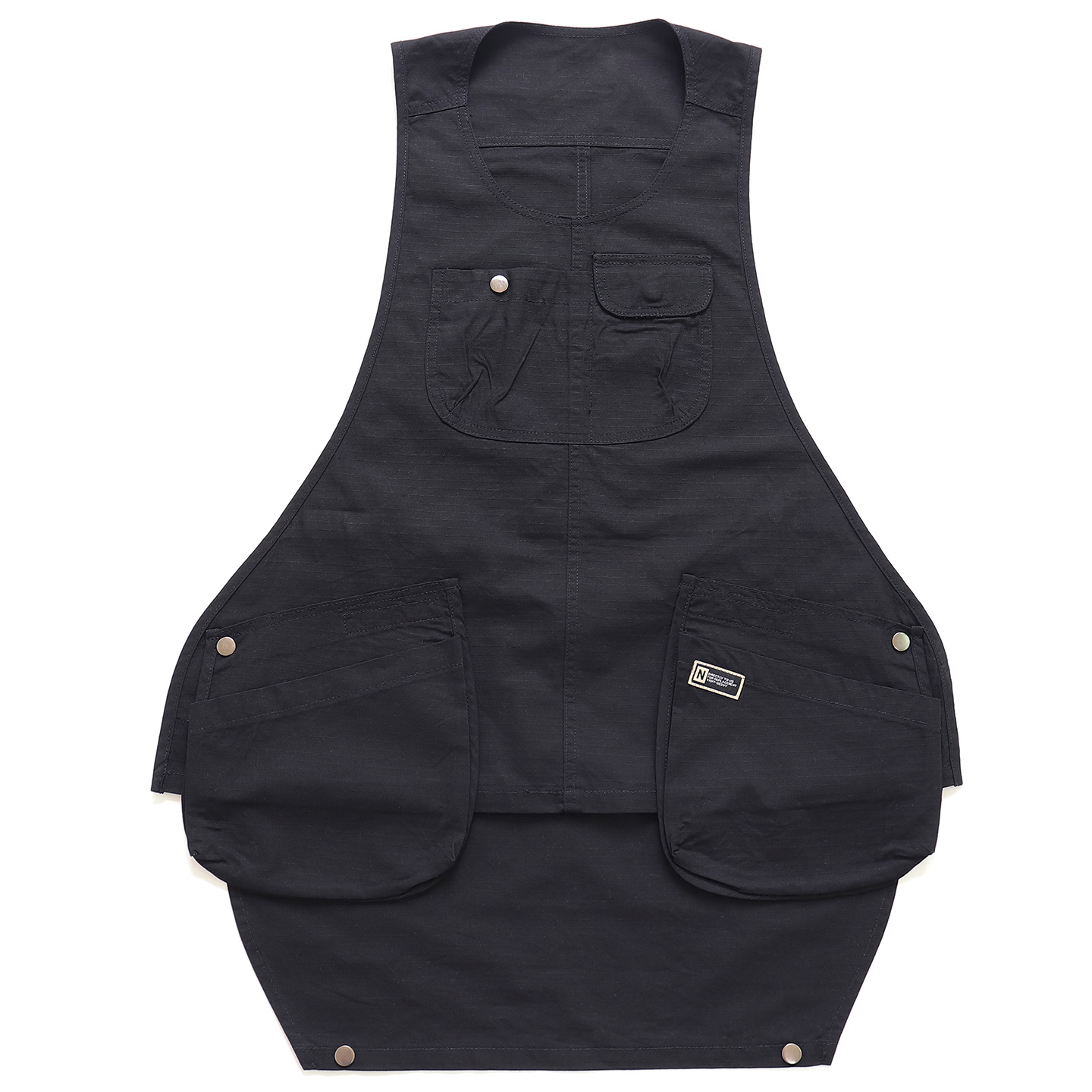 Nuevo delantal de bolsillo transfronterizo estilo coreano chaleco fresco longitud corta se puede usar abrigo abrigo de trabajo delantal de corte de pelo