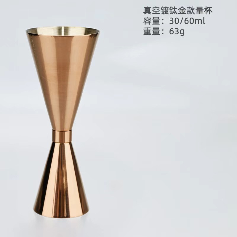 304 스테인레스 스틸 측정 컵 ANSI 컵 더블 헤드 측정 장치 에칭 패턴 30 | 60 컬링 비스듬한 바디 믹서 도구