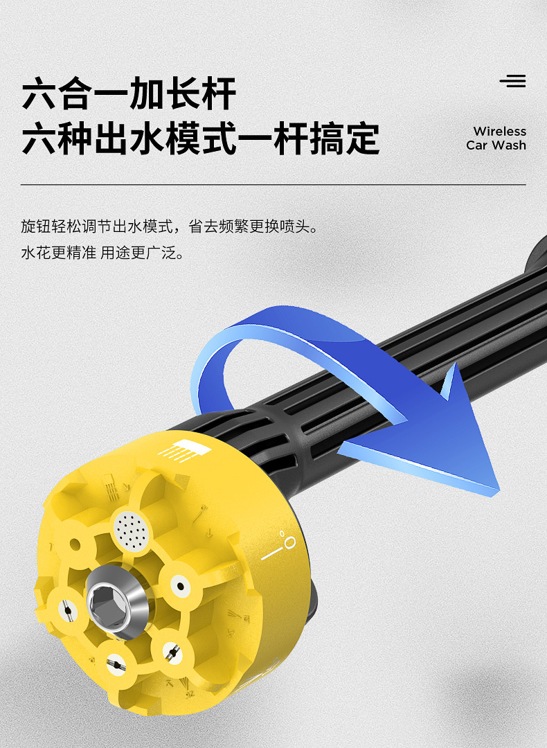 For Zhigao cordless car washer high pressure household water gun