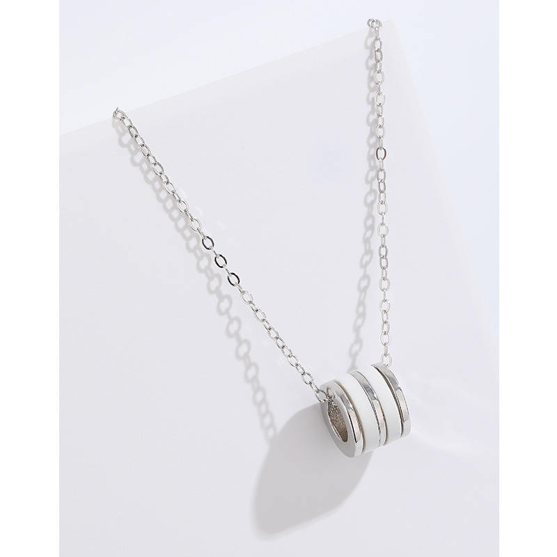 S925 plata esterlina collar de la cintura pequeña Luz de Las Mujeres de lujo diseño nicho Blanco fritillary colgante de alto grado de la cadena de clavícula suéter cadena