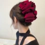 盘发缎面泡泡鲨鱼夹