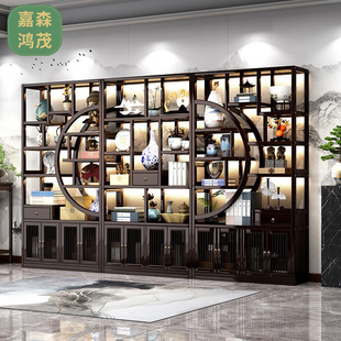 [Clearance Special] New Solid Wood Antique Rack New Chinese Style Duobao Pavilion Ornaments Display Cabinet Tea Shelf