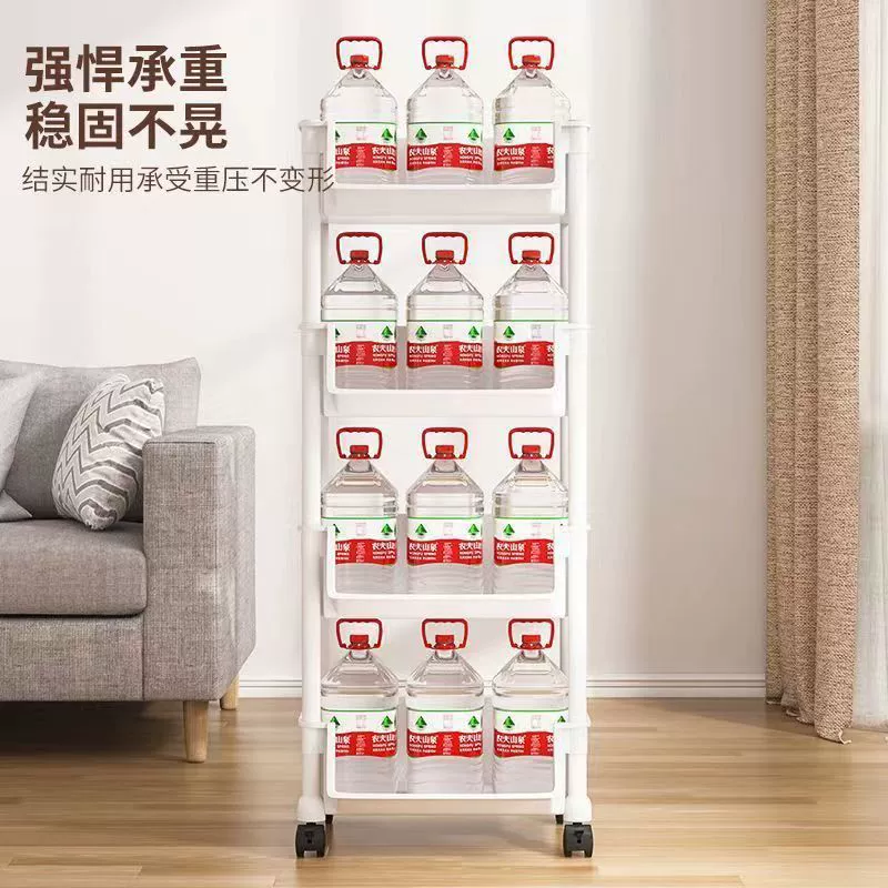 Simple multilayer bookshelf, cart for bedroom, storage system
