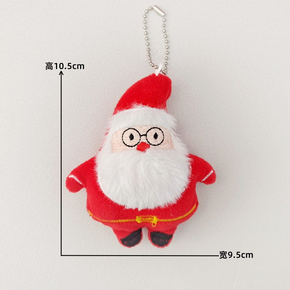 Muñeca de Navidad de peluche de dibujos animados muñeca Santa muñeca de nieve decoración navideña colgantes bolsos colgantes