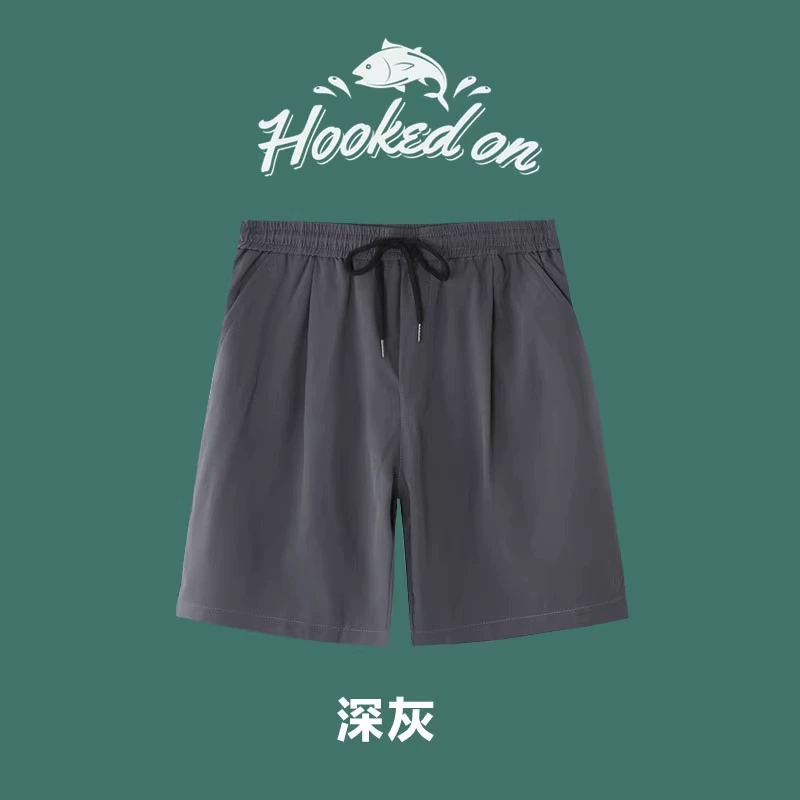 Летние шорты Quick-Dry шелково-смесовые, Oversize корейский стиль, повседневный отдых