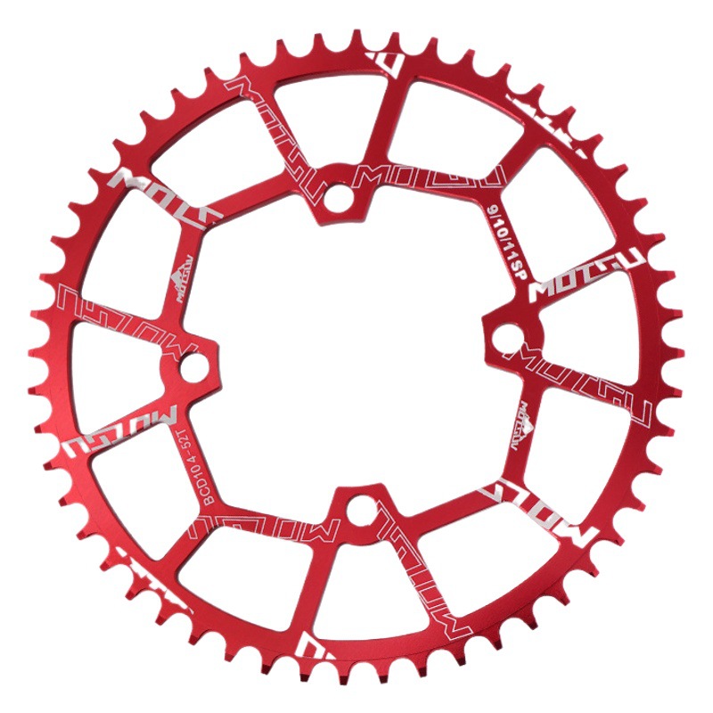 MOTUSV bicicleta de montaña positivo y negativo Placa de diente 104BCD velocidad única 40T42T44T46T48T50T52T Placa de diente