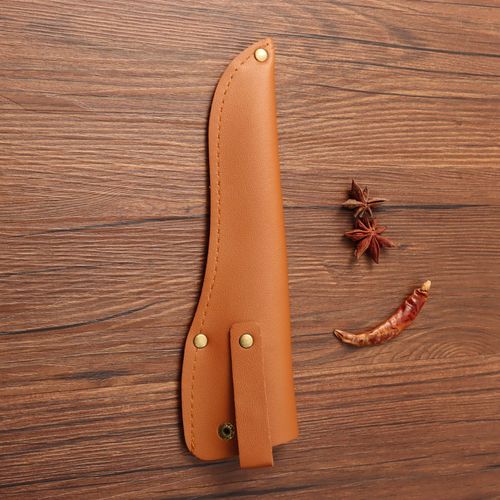 German chef's knife with wooden handle, splitting knife with leather sheath, household meat cleaver, meat joint factory multi-purpose knife, boning knife