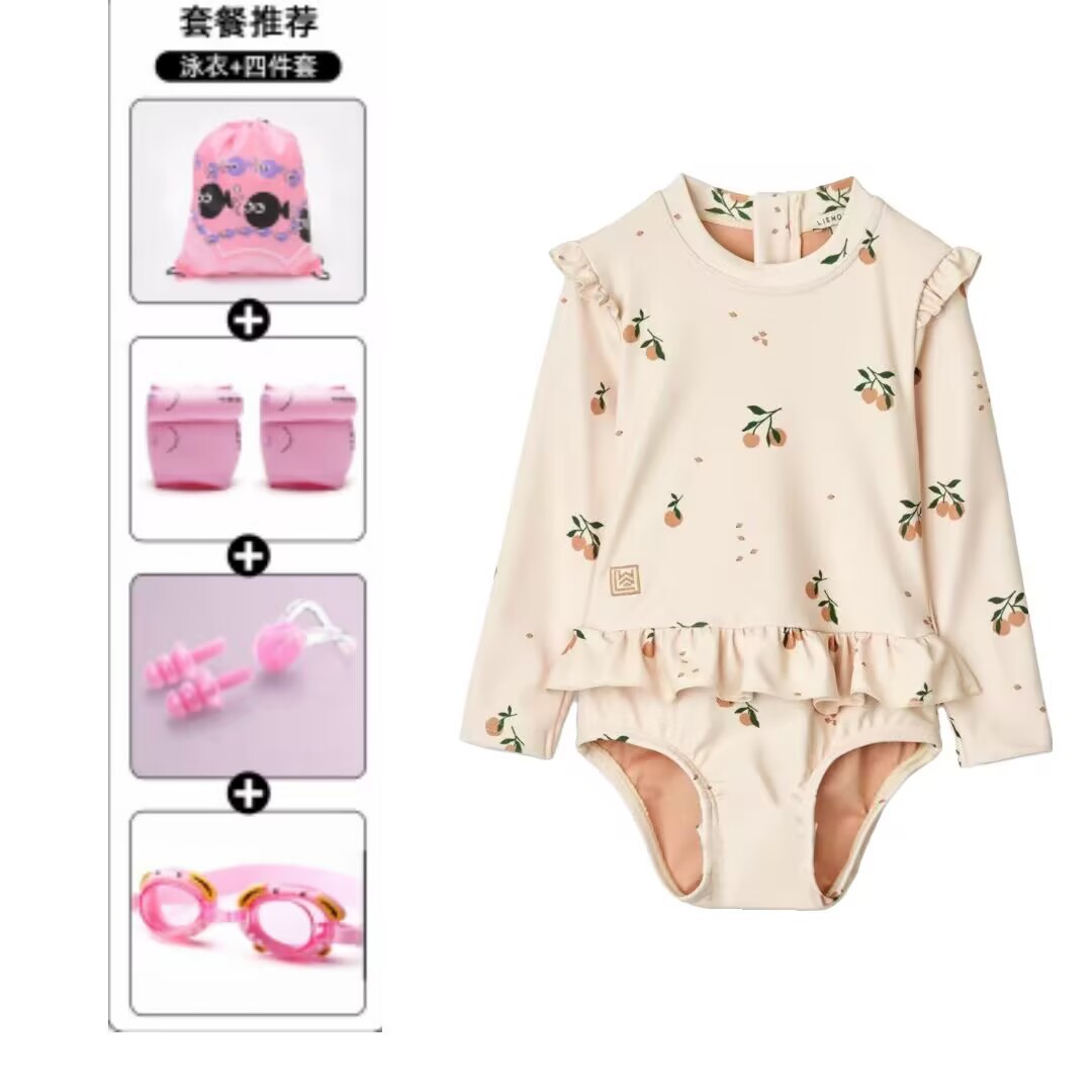 Niños trajes de baño de manga larga de secado rápido para niñas nuevas niñas lindas trajes de baño al por mayor