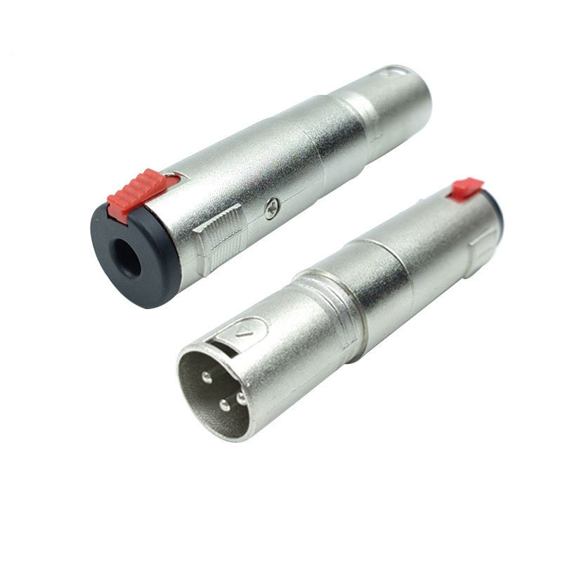 跨境货源锌合金壳大三芯卡农公转6.35母座6.5母座子DMX信号转接头