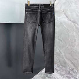 秋季牛仔裤男直筒修身秋款商务休闲上班百搭长裤中青年弹力男裤子