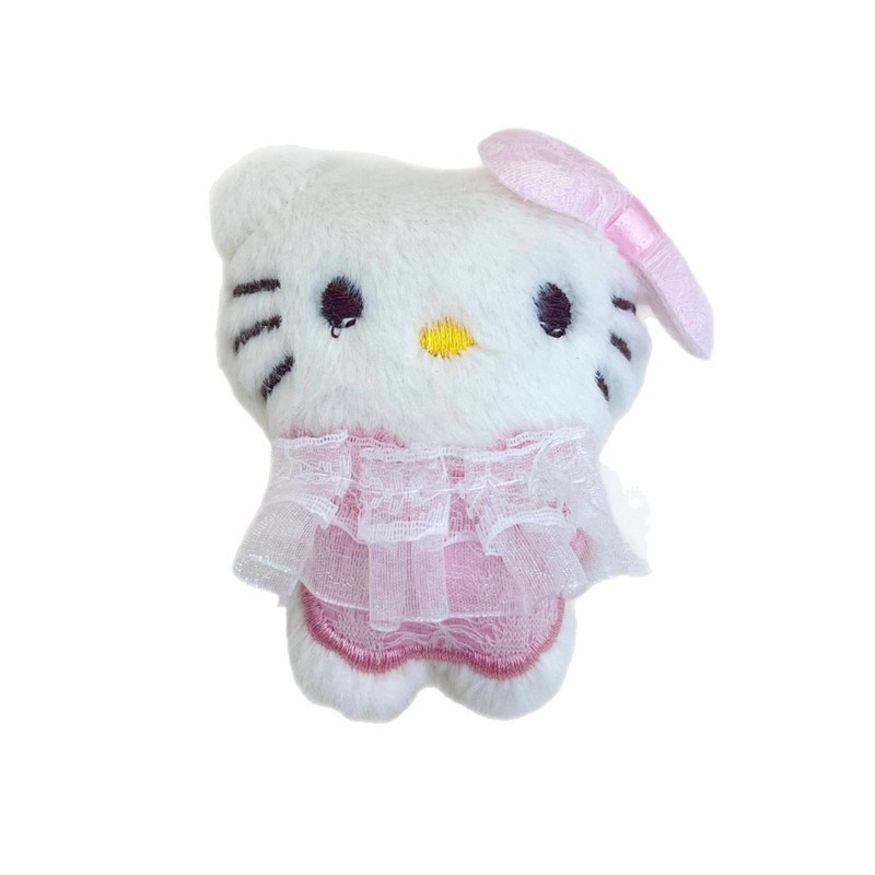 新款可爱穿裙子kitty猫钥匙挂件卡通毛绒少女心猫咪学生背包挂件|undefined
