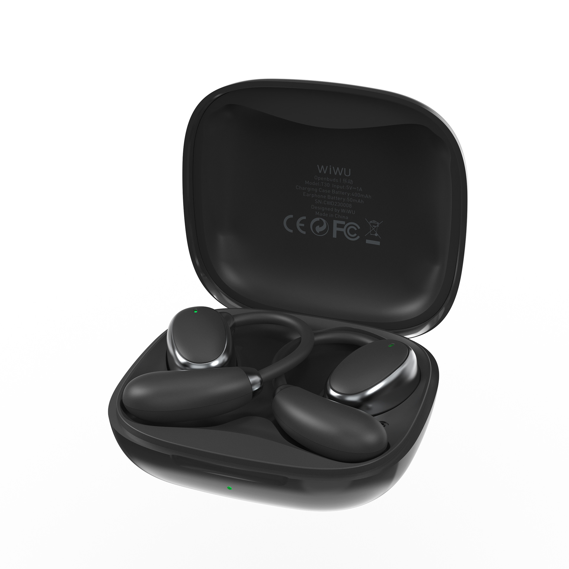 Auriculares Inalámbricos de Oído Abierto T30 de Silicona, Larga duración de batería, Pantalla digital, para Deportes y Llamadas image 5