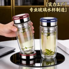 玻璃杯透明耐高温高硼硅创意茶杯玻璃蛋形家用万象颜值水杯批发