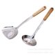 Factory wholesale 3 PCT non-magnetic stainless steel spatula wooden handle stir-frying spatula porridge spoon high-grade stir-frying spatula cooking spatula spoon
