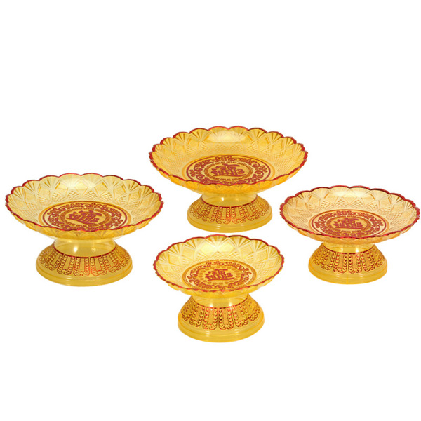 Plastic crystal fruit plate high -side wealth for the fruit disk for…