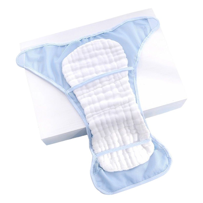 Baby Diaper Pure Cotton Washable Gauze Diaper for Newborn Baby Breathable Meson Diaper Mustard Rings