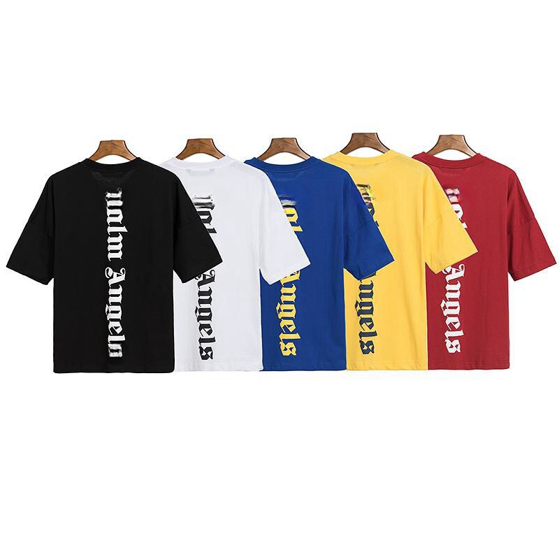 Cross Border Trendy Brand Correct Edition pa High Quality Palm Angel Letters LGOGO Casual Print Men's and Women's Short Sleeve T-Shirt