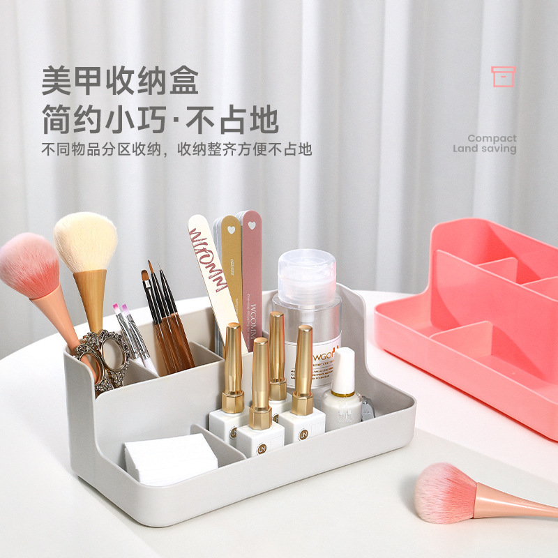 Manicure storage box tool box nail polish glue storage rack multi-grid large capacity phototherapy pen holder cotton pad storage box Manicure storage box tool box nail polish glue storage rack multi-grid large capacity phototherapy pen holder cotton pad storage box