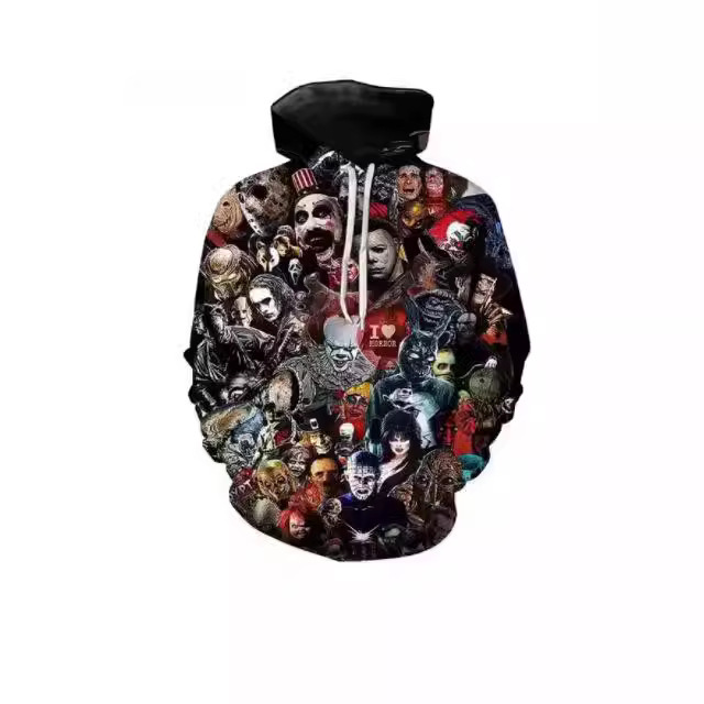 2024 Men's and Women's Fashion Hoodies Halloween Killing Horror Movie Michael Miles 3D Print Cross 2024 Men's and Women's Fashion Hoodies Halloween Killing Horror Movie Michael Miles 3D Print Cross