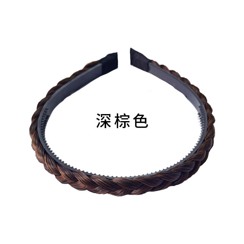 ESTILO OCCIDENTAL antideslizante de ala ancha sandwich Art Twist trenza de pescado peluca banda de pelo nuevo estilo horquilla con dientes antideslizante diario