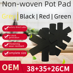 Felt Pot Mat Black Non-woven Cloth Pot Mat Non-stick Anti-slip Insulating Mat Protective Pad Six-claw Anti-slip