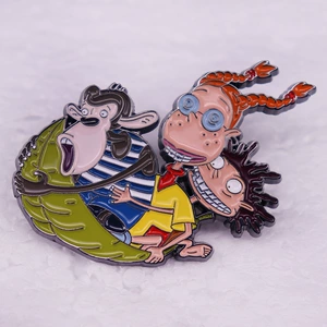Wild Adventures Cartoon Adventure Animation Brooch Metal Badge Accessories