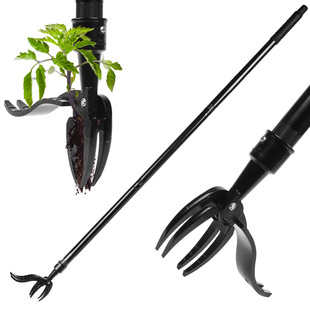 Second generation weeding device foot pedal weeding hook manual weeding device clip long handle vertical weeding shovel clip tool home