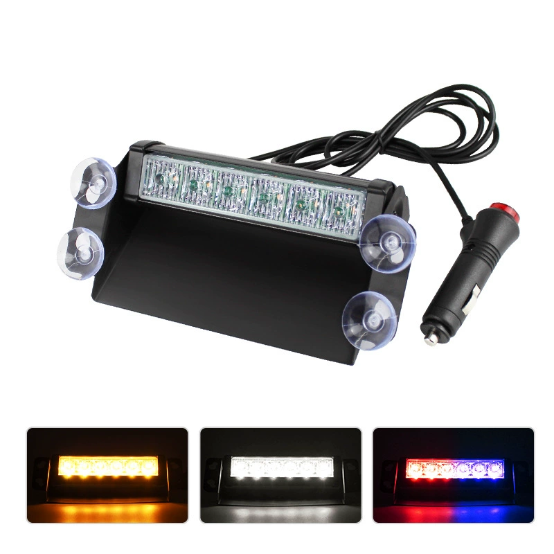 6LED присоска Лопата лампа автомобиля переднее и заднее лобовое стекло сигнальная лампа вспышка