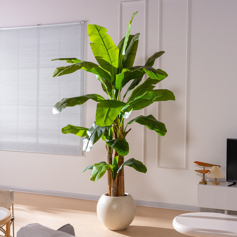 Large Artificial Banana Tree, Realistic Green Plant, Floor-Standing Faux Tree for Office, Living Room, Entryway Decoration Large Artificial Banana Tree, Realistic Green Plant, Floor-Standing Faux Tree for Office, Living Room, Entryway Decoration