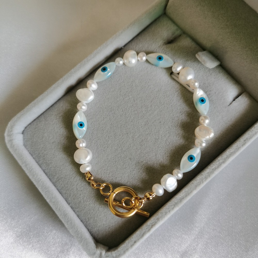 32g Weight Bracelets, Necklace Classification 2 PCS/Package Quantity Holiday, Daily Occasion Beaded, Freshwater Pearl, Titanium Steel Material Geometric Pattern Women's Gender Casual, Simple Style Style 2 PCS/Package Beaded Freshwater Pearl Titanium Steel Freshwater Pearl Jewelry Sets 67