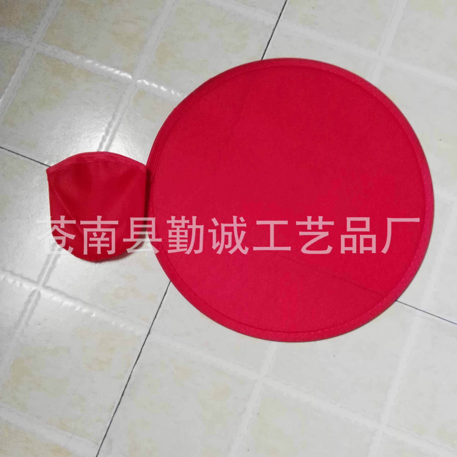 厂家生产折叠飞盘折叠扇子折叠帽涤纶飞盘扇尼龙扇子PP广告扇
