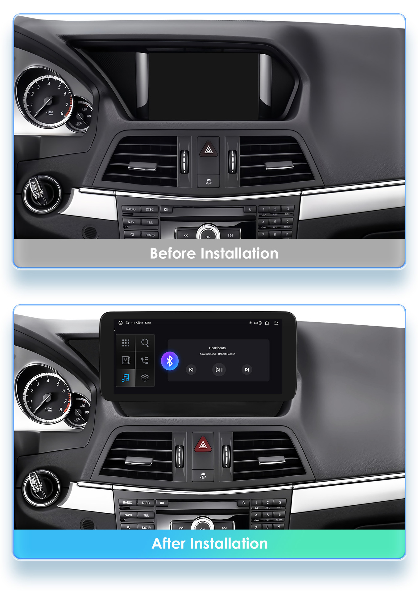 Suitable for 09-12 Mercedes-Benz E-Class C207 W207 A207 Android large screen central control car machine navigation carplay
