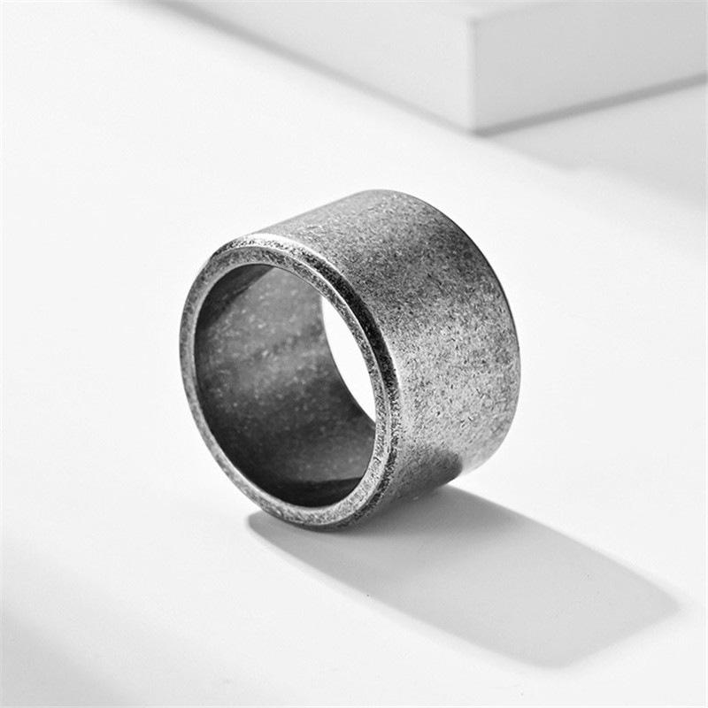 Casual Vintage Style Rock Geometric Titanium Steel Plating Unisex Rings display picture 3